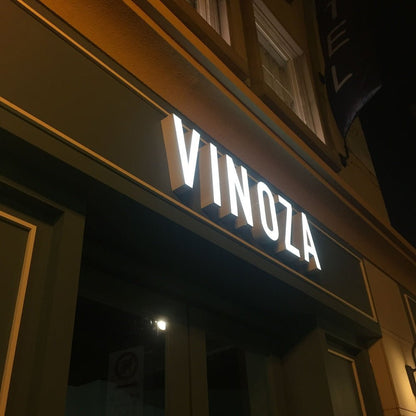 Vinoza 3D Frontlit Channel Letters Led Light Sign - Shineneon