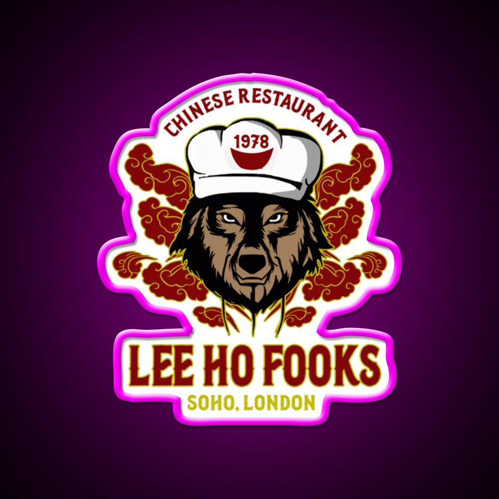 Vintage 90S Chinese Food Asian Cultural Led Neon Sign Rgb Color