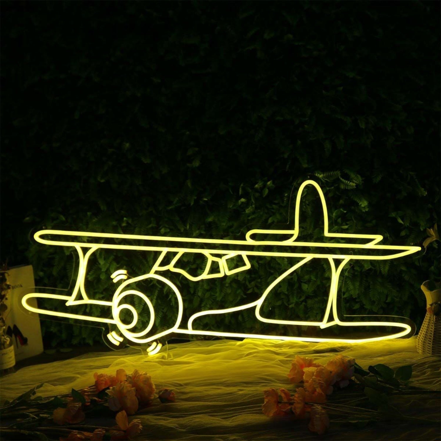 Vintage Aircraft Yellow Led Neon Sign - Shineneon