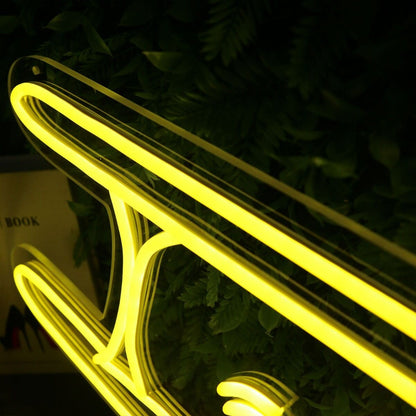 Vintage Aircraft Yellow Led Neon Sign - Shineneon