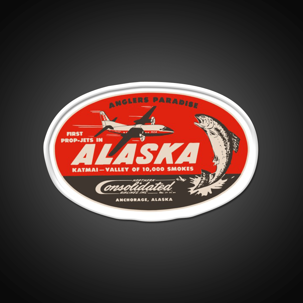 Vintage Alaska Airlines Whiskey Drink Bar Led Neon Sign Rgb Color - Shineneon
