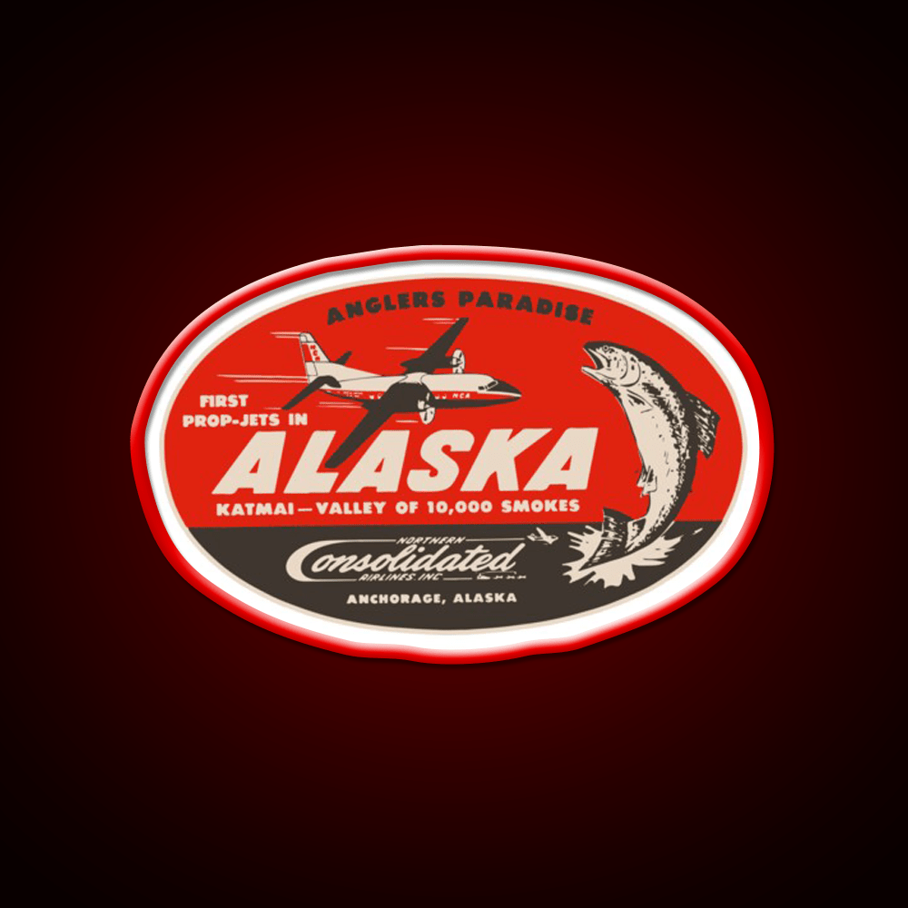 Vintage Alaska Airlines Whiskey Drink Bar Led Neon Sign Rgb Color - Shineneon