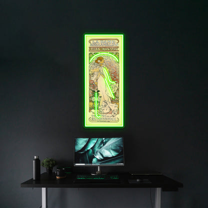 Vintage Art Nouveau Painting Wall Artwork Neon Signs | Shineneon