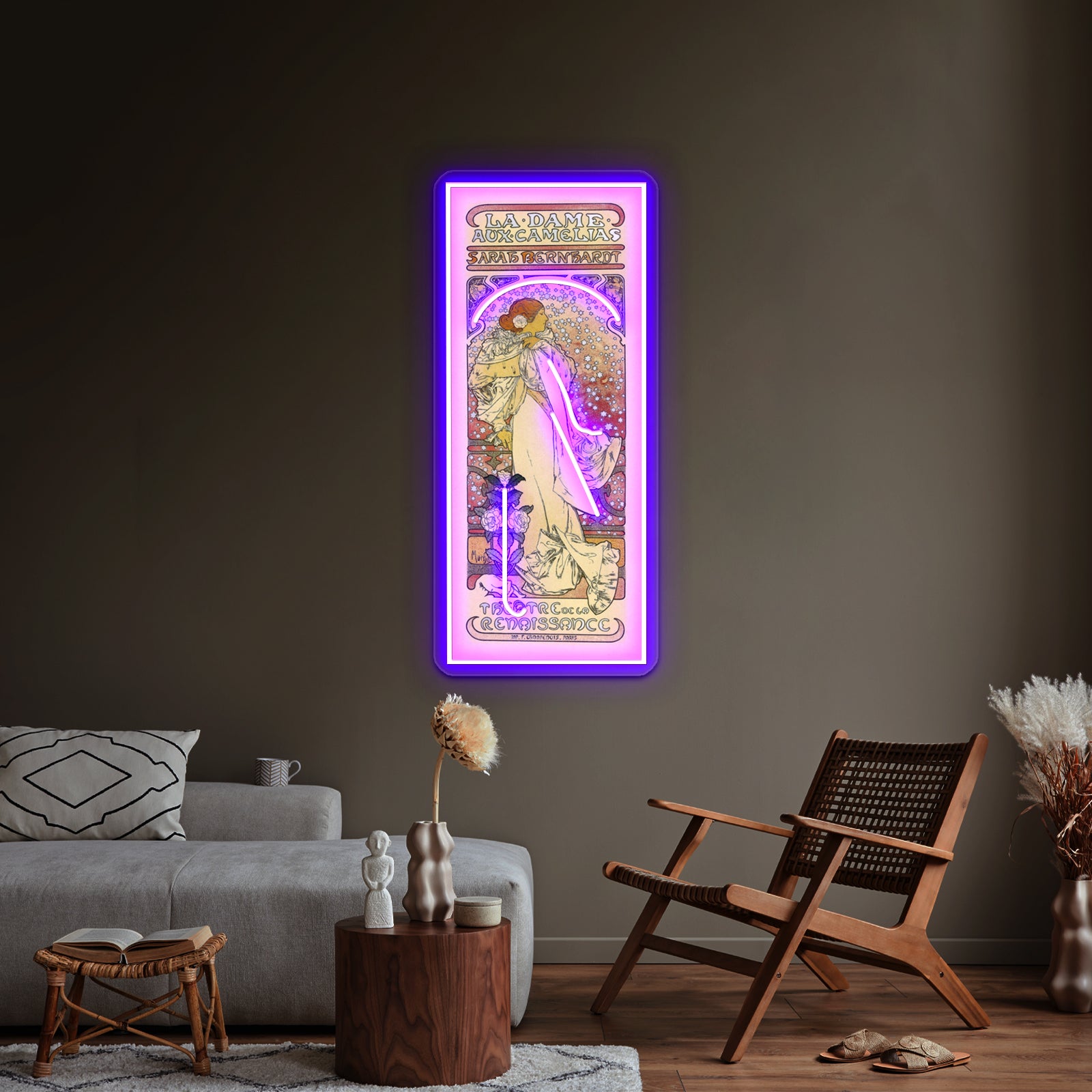 Vintage Art Nouveau Painting Wall Artwork Neon Signs | Shineneon