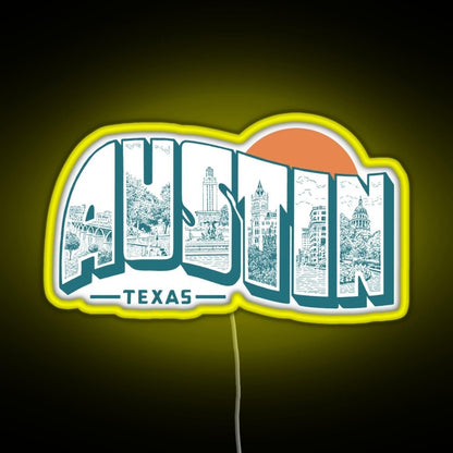 Vintage Austin Texas Rgb Neon Sign - Shineneon