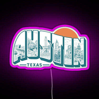 Vintage Austin Texas Rgb Neon Sign - Shineneon