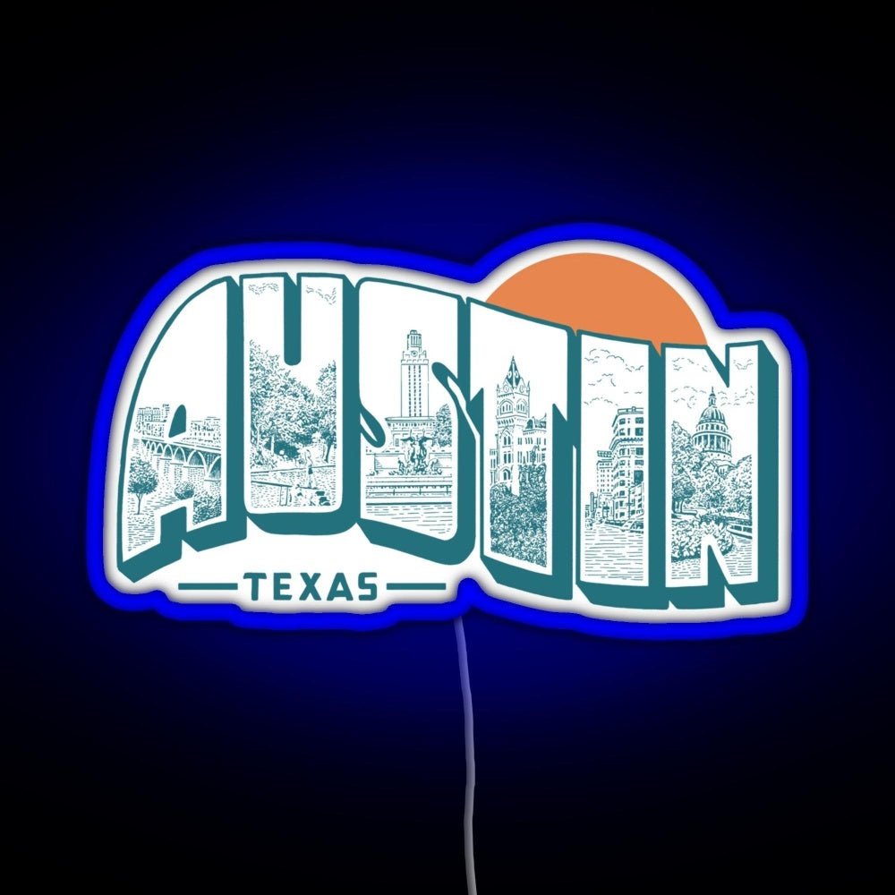 Vintage Austin Texas Rgb Neon Sign - Shineneon