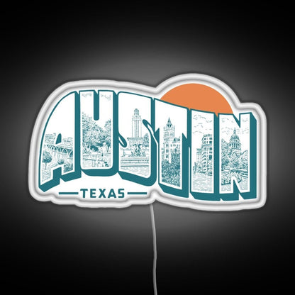 Vintage Austin Texas Rgb Neon Sign - Shineneon