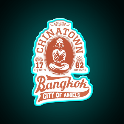 Vintage Bangkok Buddha Logo Asian Cultural Led Neon Sign For Home Rgb Color - Shineneon