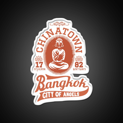 Vintage Bangkok Buddha Logo Asian Cultural Led Neon Sign For Home Rgb Color - Shineneon