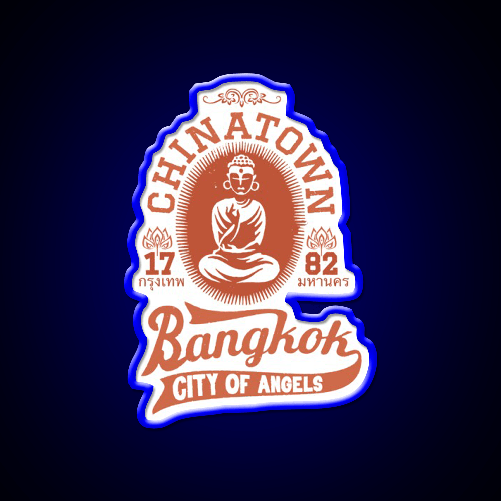 Vintage Bangkok Buddha Logo Asian Cultural Led Neon Sign For Home Rgb Color - Shineneon