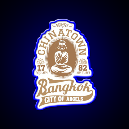 Vintage Bangkok Buddha Logo Retro Thai Asian Cultural Led Neon Sign Rgb Color - LED neon sign view 5