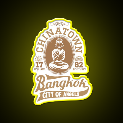 Vintage Bangkok Buddha Logo Retro Thai Asian Cultural Led Neon Sign Rgb Color - LED neon sign view 7
