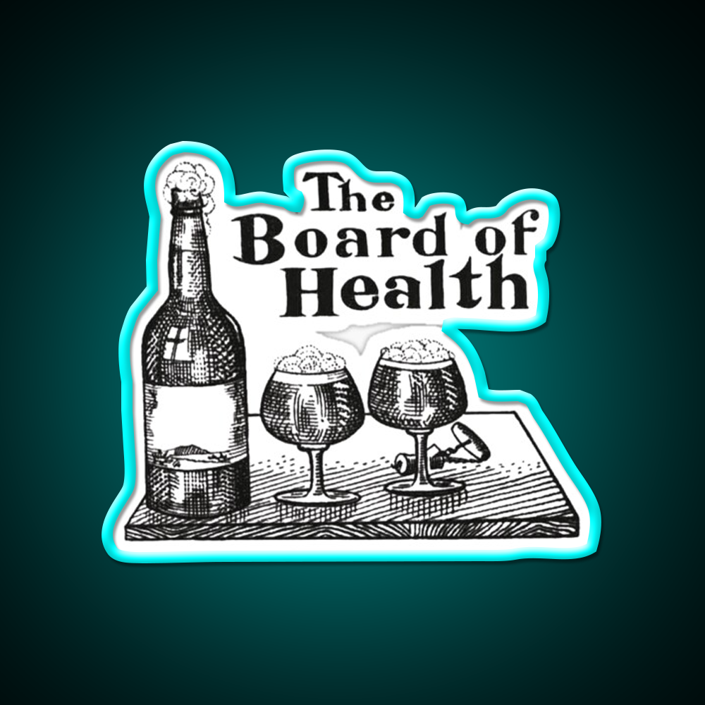 Vintage Beer Ad Board Of Health Beer Bar Decor Led Neon Sign Rgb Color - Size and dimension reference