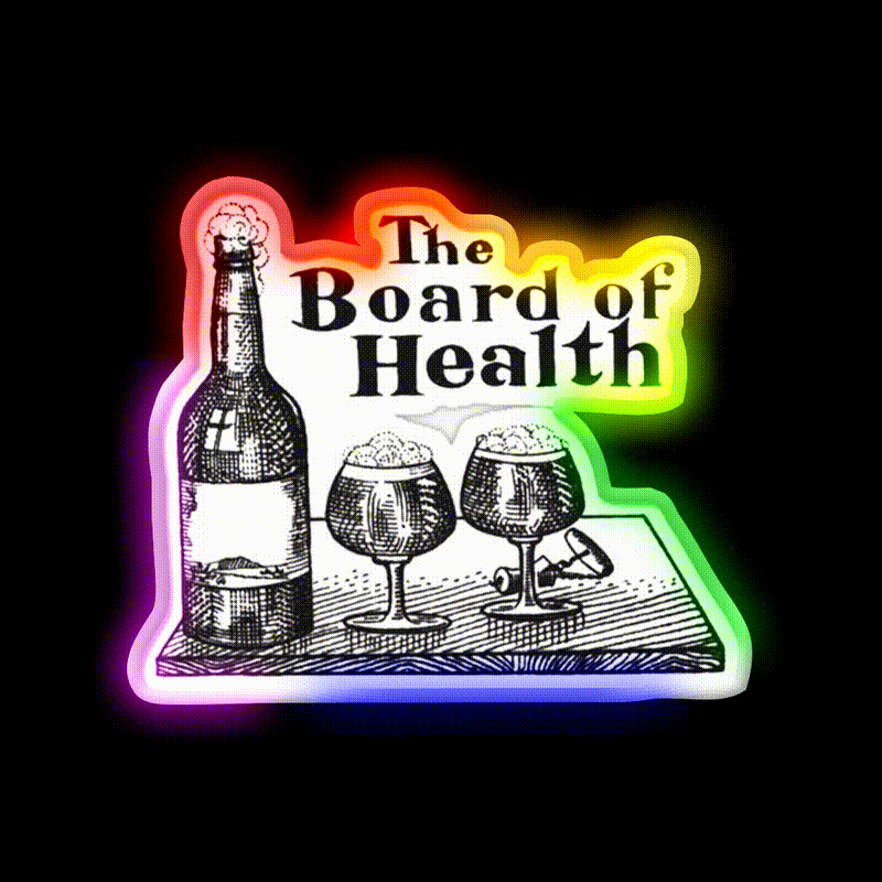 Vintage Beer Ad Board Of Health Beer Bar Decor Led Neon Sign Rgb Color - LED neon sign close-up detail