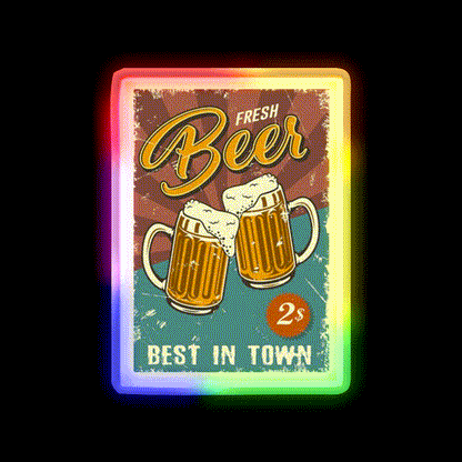 Vintage Beer Man Cave Bar Led Neon Sign Rgb Color
