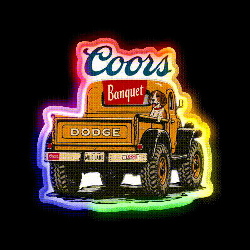 Vintage Beer Truck Beer Bar Decor Led Neon Sign Business Neon Sign Rgb Color - LED neon sign close-up detail