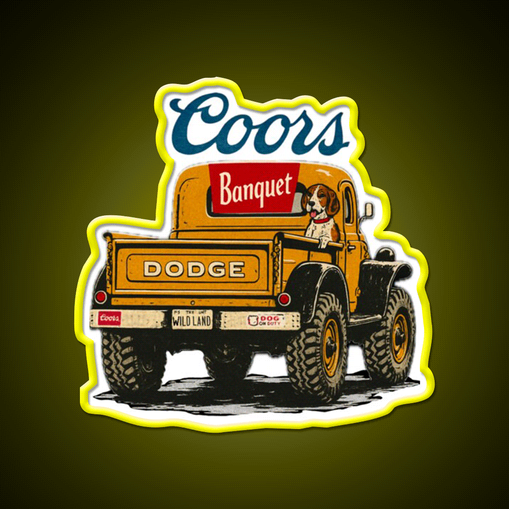 Vintage Beer Truck Beer Bar Decor Led Neon Sign Business Neon Sign Rgb Color - Custom LED neon sign front view