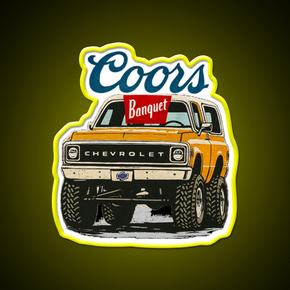 Vintage Beer Truck Beer Bar Decor Led Neon Sign Wall Art Rgb Color - Custom LED neon sign front view