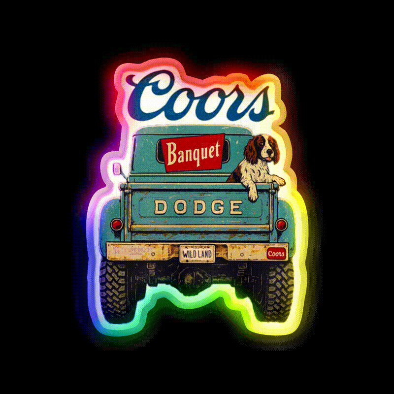 Vintage Beer Truck Beer Bar Decor Led Neon Sign Wall Decor Rgb Color - LED neon sign close-up detail