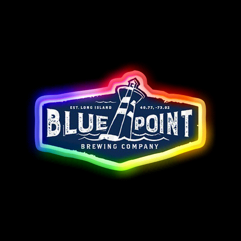 Vintage Blue Point Brewing Company Beer Bar Decor Led Neon Sign Rgb Color