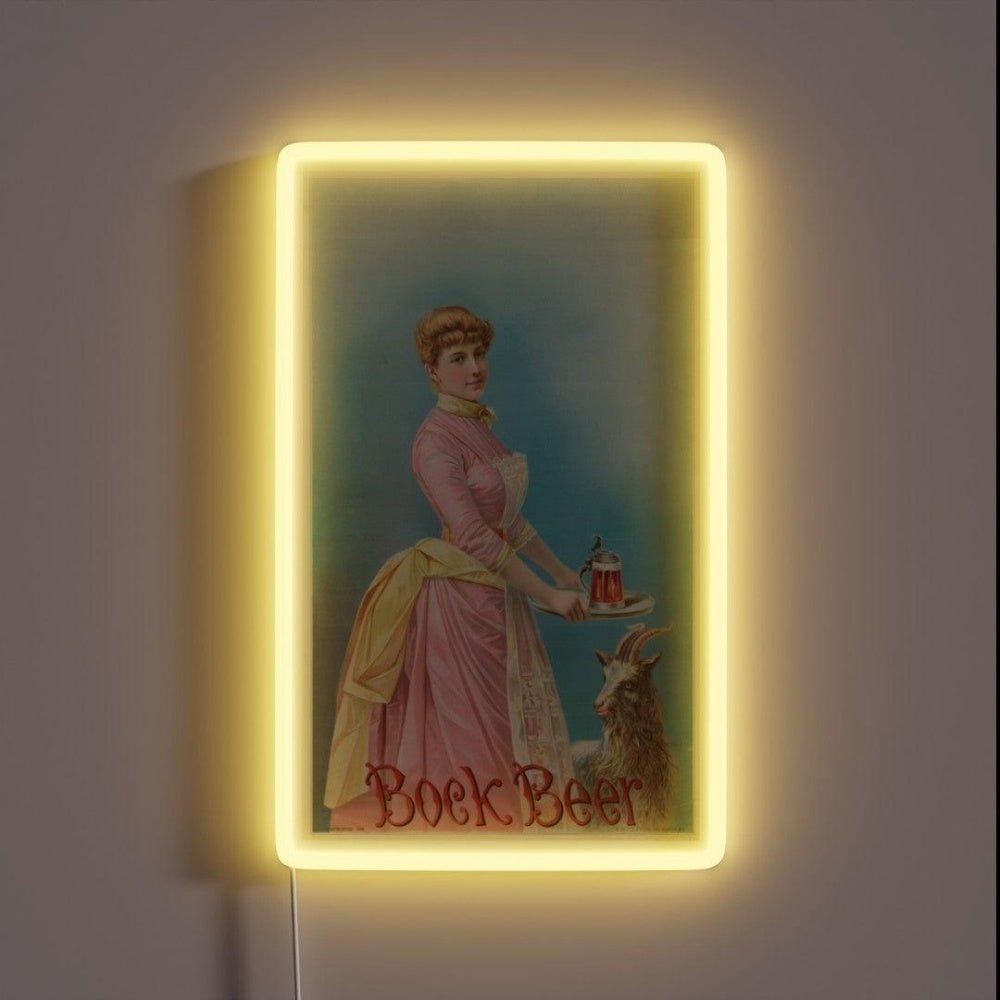 Vintage Bock Beer Jerome Schile Vintage Beer Rgb Led Neon Sign - Shineneon