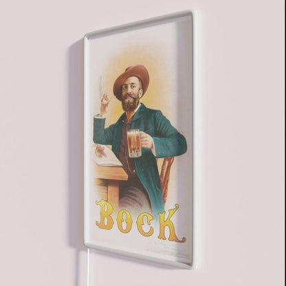 Vintage Bock Beer Poster Bock Beer 1894 Rgb Led Neon Sign - Shineneon