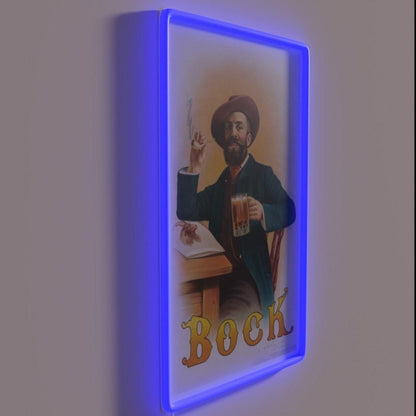 Vintage Bock Beer Poster Bock Beer 1894 Rgb Led Neon Sign - Shineneon