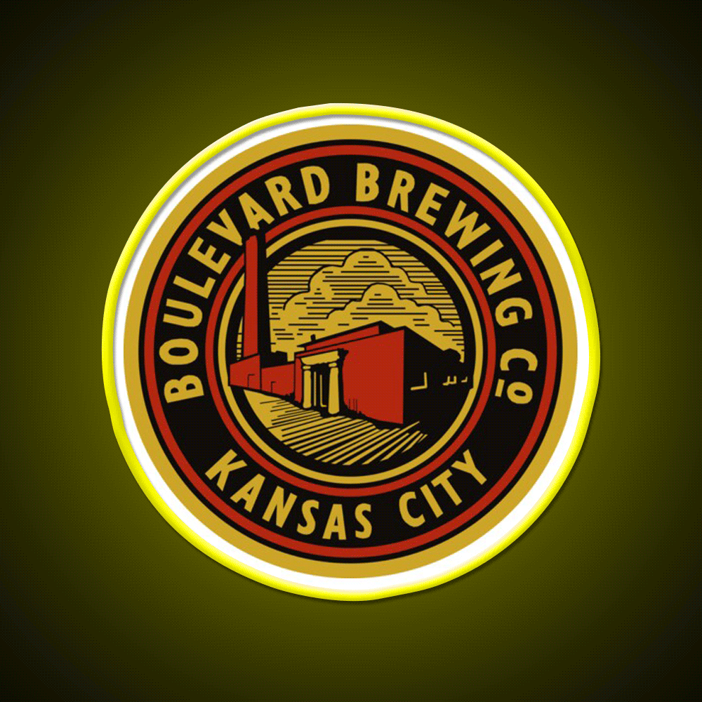 Vintage Boulevard Beer Co Bottle Cap Beer Bar Decor Led Neon Sign Rgb Color - Custom LED neon sign front view