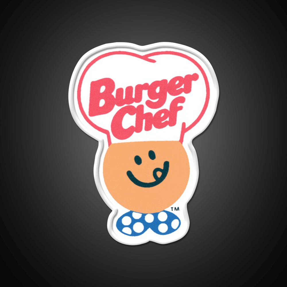 Vintage Burger Chef Fast Food Led Neon Sign For Burger Place Wall Art Rgb Color - Shineneon