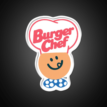 Vintage Burger Chef Fast Food Led Neon Sign For Burger Place Wall Art Rgb Color - Shineneon