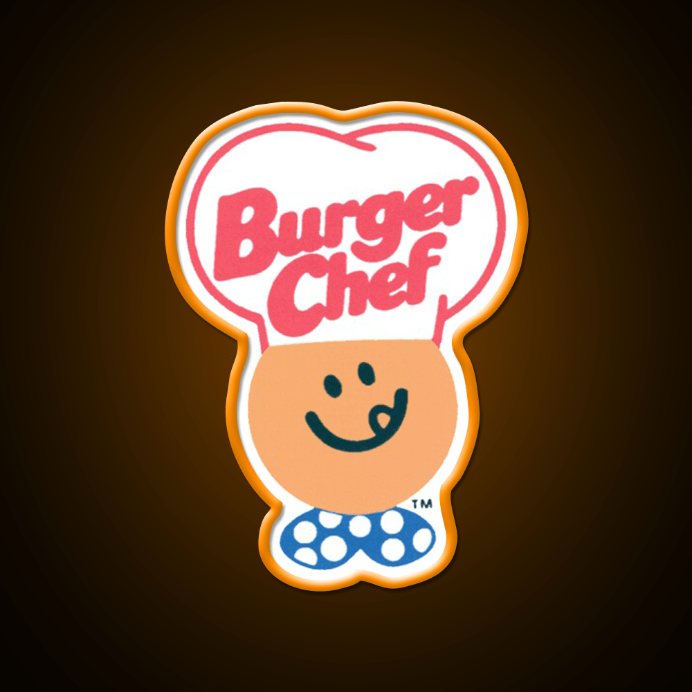 Vintage Burger Chef Fast Food Led Neon Sign For Burger Place Wall Art Rgb Color - Shineneon