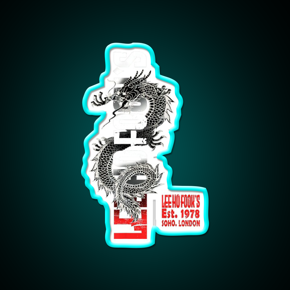 Vintage China Dragon Asian Cultural Led Neon Sign Rgb Color - Size and dimension reference