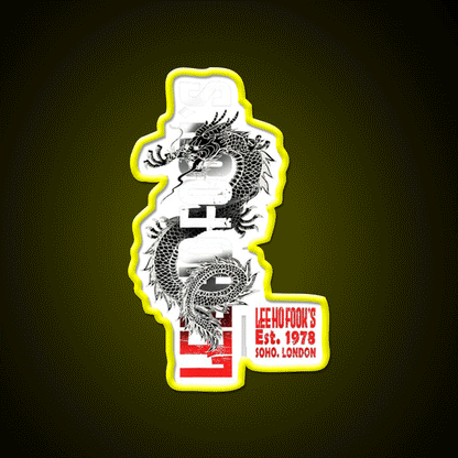 Vintage China Dragon Asian Cultural Led Neon Sign Rgb Color - Custom LED neon sign front view