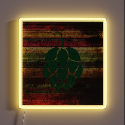 Vintage Craft Beer Hop Graphic Rgb Led Neon Sign - Shineneon