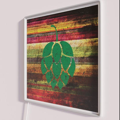 Vintage Craft Beer Hop Graphic Rgb Led Neon Sign - Shineneon