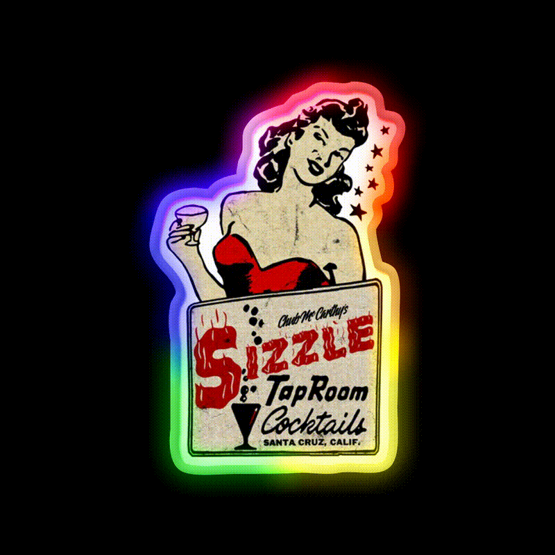 Vintage Dive Bar Deluxe Beer Bar Decor Led Neon Sign Rgb Color - LED neon sign close-up detail