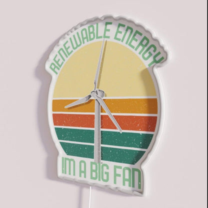 Vintage Earth Day Renewable Energy Im A Big Fan Rgb Led Neon Sign - Shineneon