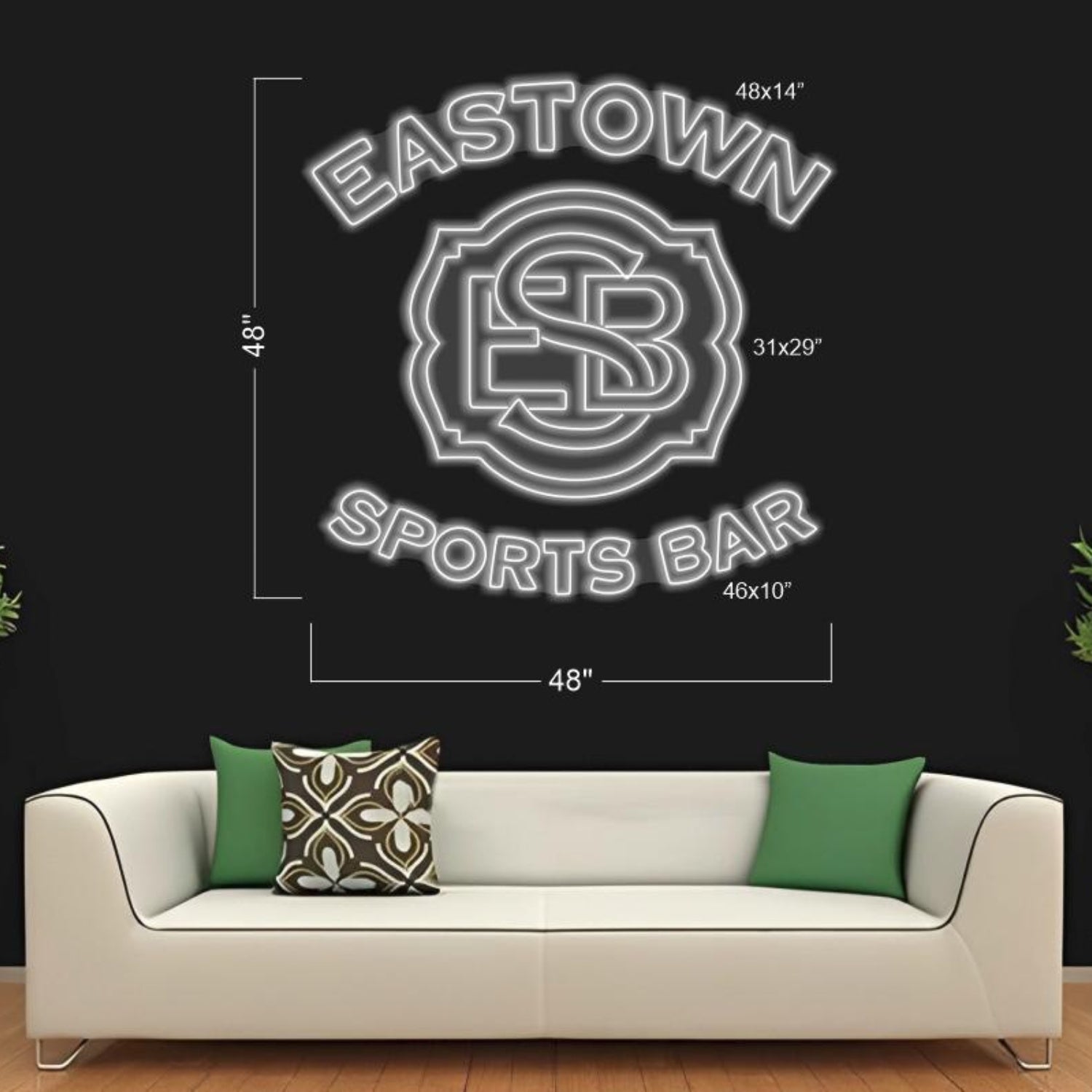Vintage Esb Badge White Led Neon Sign For Sports Bar Wall Decor | Shineneon