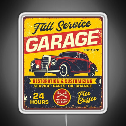 Vintage Full Service Garage Sign Rgb Neon Sign - Shineneon