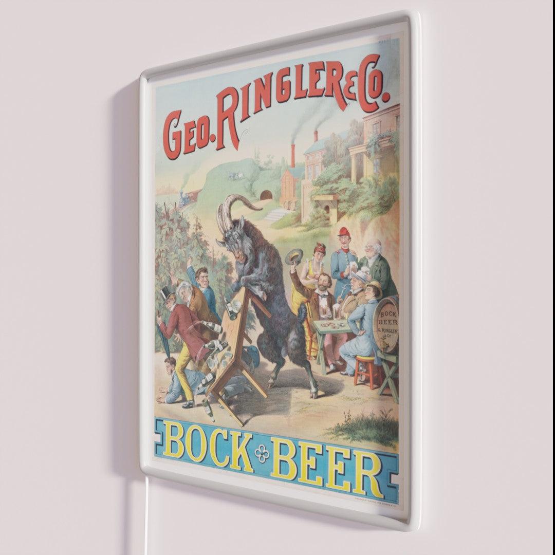 Vintage Geo Ringler Henry Jerome Schile Bock Beer Rgb Led Neon Sign - Shineneon