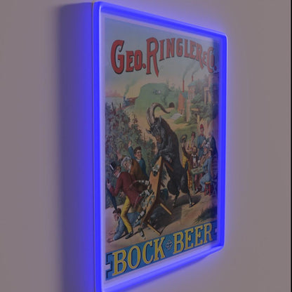 Vintage Geo Ringler Henry Jerome Schile Bock Beer Rgb Led Neon Sign - Shineneon