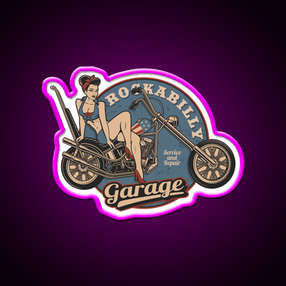 Vintage Girl On Bike Service Welcome Led Neon Sign Open Sign Rgb Color - Shineneon