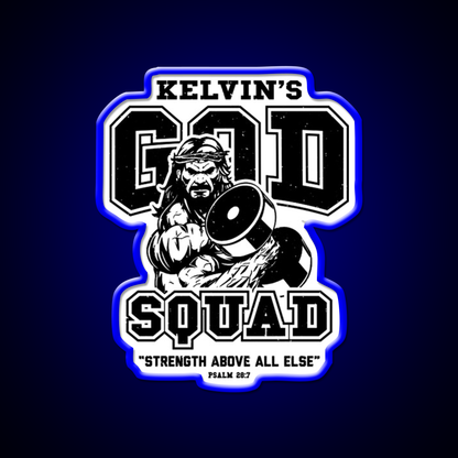 Vintage God Squad Tgym Fitness Led Neon Sign Rgb Color - LED neon sign view 5