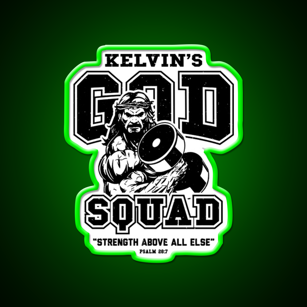 Vintage God Squad Tgym Fitness Led Neon Sign Rgb Color - LED neon sign view 8