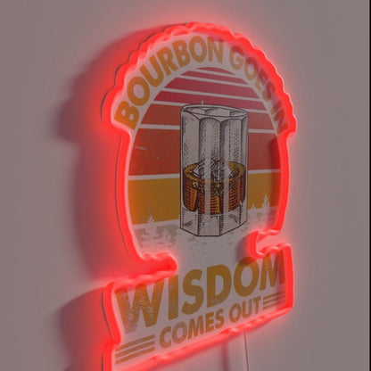 Vintage Goes In Wisdom Comes Out Drinking Lover Led Neon Sign - Shineneon