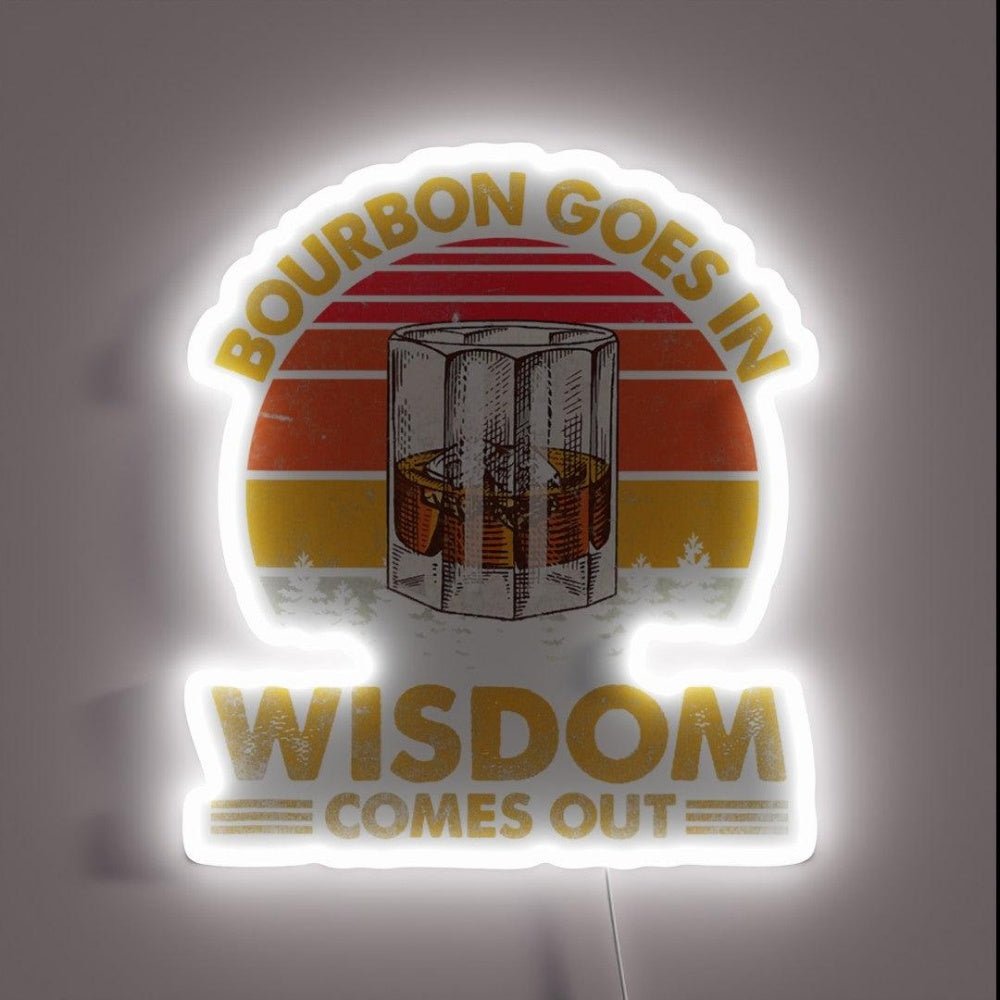 Vintage Goes In Wisdom Comes Out Drinking Lover Led Neon Sign - Shineneon