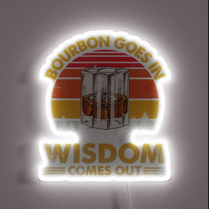 Vintage Goes In Wisdom Comes Out Drinking Lover Led Neon Sign - Shineneon