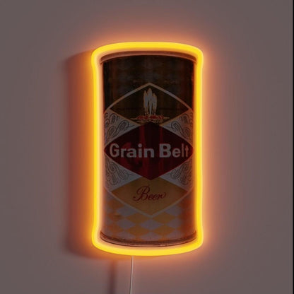Vintage Grain Belt Beer Can Rgb Led Neon Sign - Shineneon