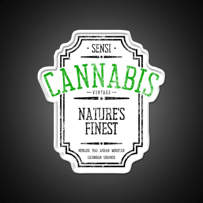Vintage Hemp Inspired Green Leaf Led Neon Sign Rgb Color - Shineneon